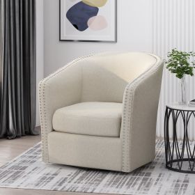 Leily Wheat Modern Fabric Swivel Chair