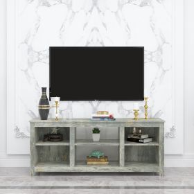 Living room TV stand furniture with 4 storage compartments and 1 shelf cabinet; high-quality particle board