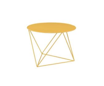 Epidia Accent Table; Yellow Finish YF