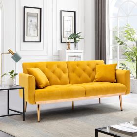 COOLMORE Velvet Sofa ; Accent sofa .loveseat sofa with metal feet (Color: as Pic)