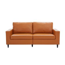 Orisfur. Modern Style 3 Seat Sofa PU Leather Upholstered Couch Furniture for Home or Office (3-Seat Sofa) (Color: as Pic)