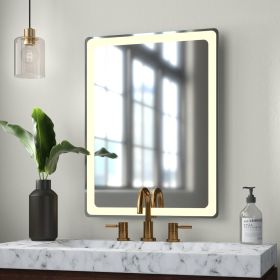 Modern & Contemporary Frameless Lighted Bathroom / Vanity Mirror (Material: Glass, size: 32"*24")